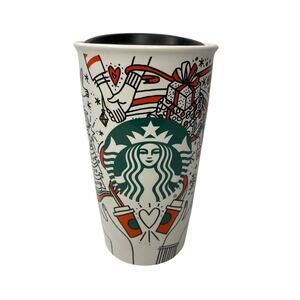 STARBUCKS CERAMIC CHRISTMAS COFFE MUG, COFFE CUP.